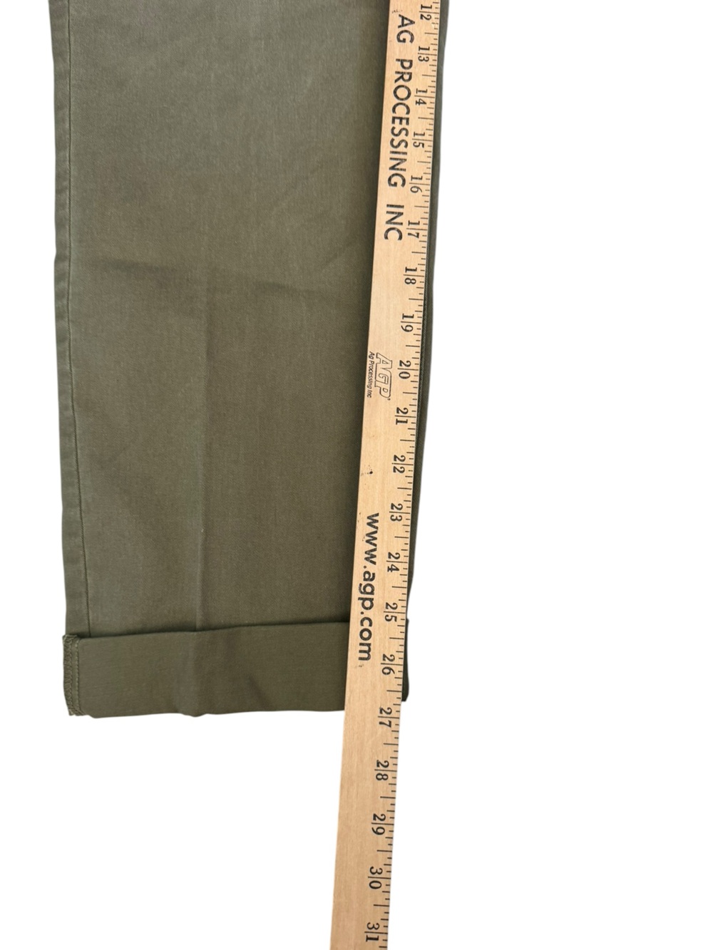J.Jill Olive Green Slim Boyfriend Straight Fit Ankle Pants Size 14 Stretch - Picture 5 of 7